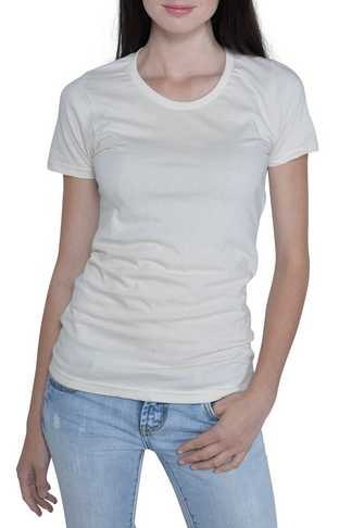 100% Organic Cotton Natural Undyed T-shirt Slim Fit, Illustrated Bee Image printed on this Shirt
