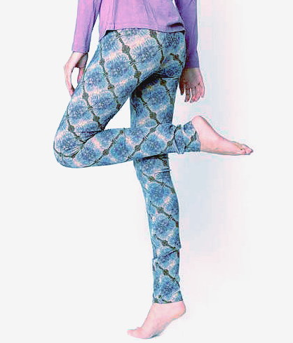 Organic Cotton "Ballerina" Leggings - Watercolor Pring