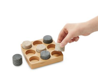 Tria - Decorative Strategy Game for All Ages - Reclaimed Granite and Wood