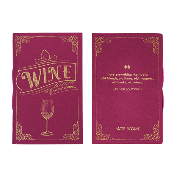 Tree-free Wine-Tasting Pocket Journal - Pages made of recycled cotton