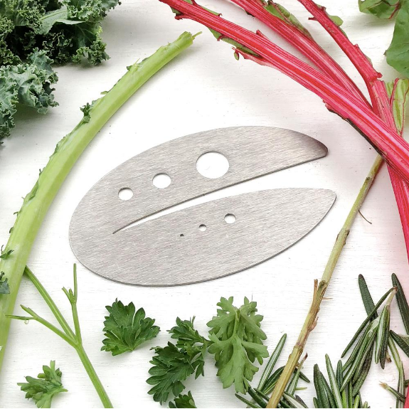 Kale Razor and Herb Stripper - Stainless Steel Raw Rutes