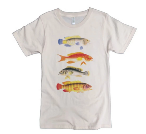 Four Fish Organic Cotton t-shirt for Men, Women and Kids