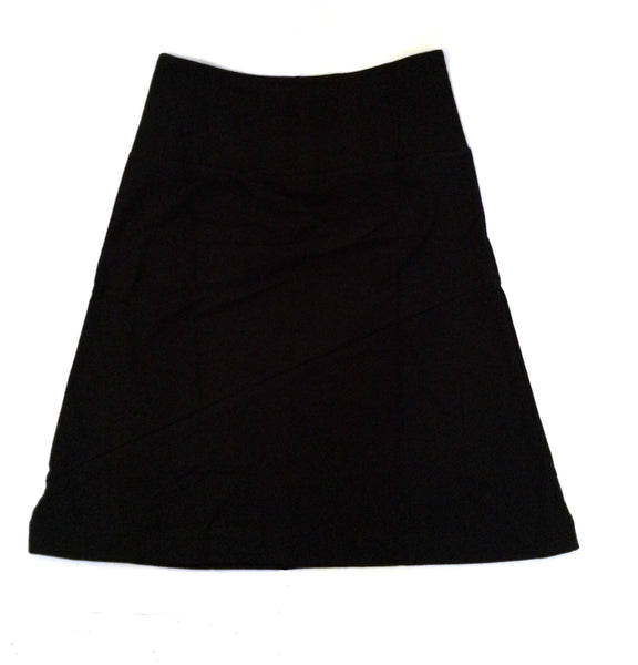 Black organic cotton A-line skirt by Maggie's Organics