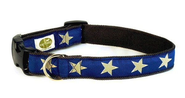 Kody III Decorative Hemp Collar - Blue with stars - earthdog | Upland Road