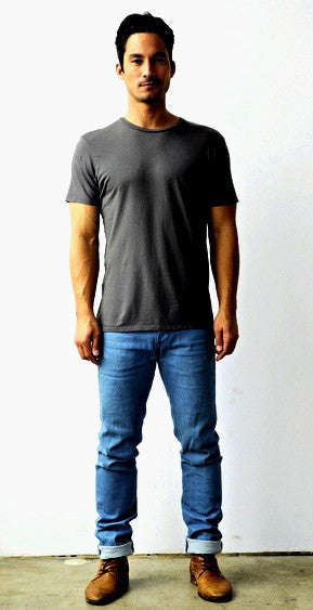 Men's Carbon Organic Cotton Crewneck t-Shirt by Groceries Apparel
