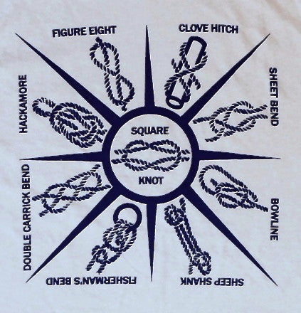 Nautical Knots t-shirt, organic cotton collegiate grey