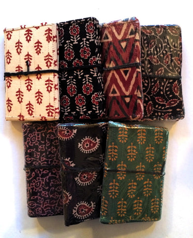 fabric covered journals with recycled cotton paper 4 x 6