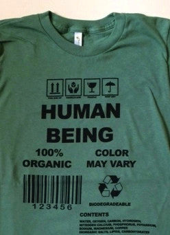 Human Being Shirt for Men, Organic cotton, made in USA