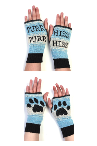 Kitty Paw Recycled Cotton Handwarmers
