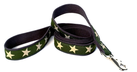 earthdog Kody Hemp Dog Leash-Green with Stars | Upland Road