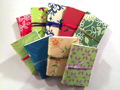 Mini screen printed journal with recycled cotton pages - Upland Road