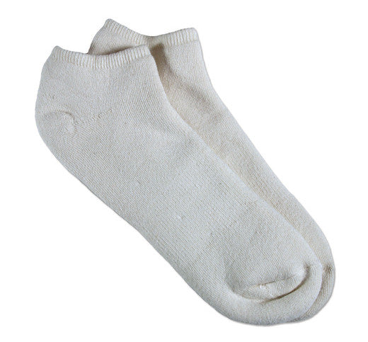 Natural undyed organic cotton footie socks