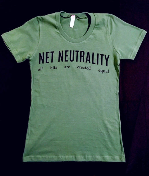 Net Neutrality Women's 100% Organic Cotton T-shirt - in Atlas Green