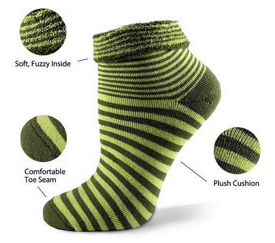 Striped snuggle socks organic cotton | Maggie's Organics