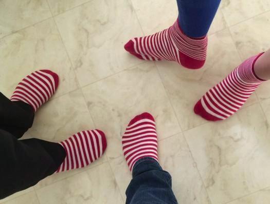 Organic cotton striped snuggle socks | Maggie's Organics