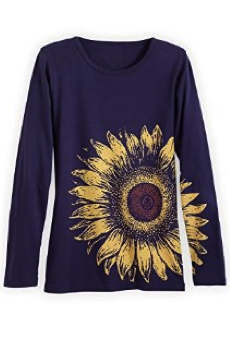 Sunflower long-sleeved Women's Shirt, organic cotton