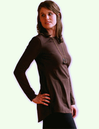 Tuck Tunic - Organic Cotton - In Grey, Violet, Black and Brown