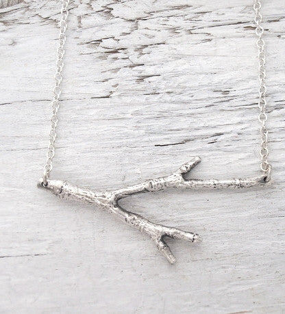 Twig Necklace - recycled silver | Upland Road sustainable jewelry