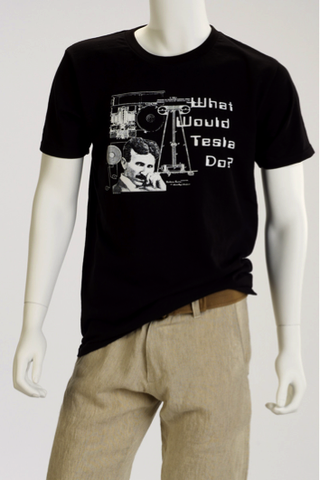 Nikola Tesla t-shirt What Would Tesla Do? Organic Cotton T Shirt